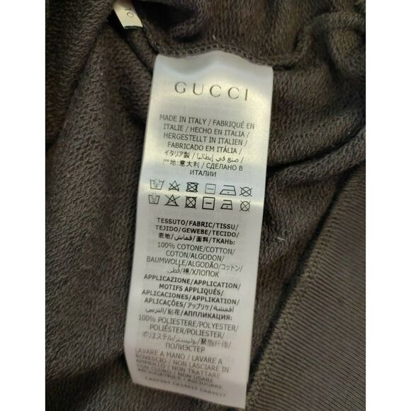 Gucci Boys Black Cotton Logo Print Dragon Patch Sweatshirt 10 XS - Picture 5 of 5